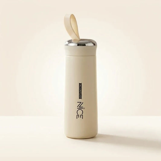 Stylish Portable Glass Water Bottle – Protective & Convenient, 400ml
