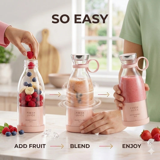 🍓 FreshMix™ Mini Electric Juicer Blender – 350ml Portable