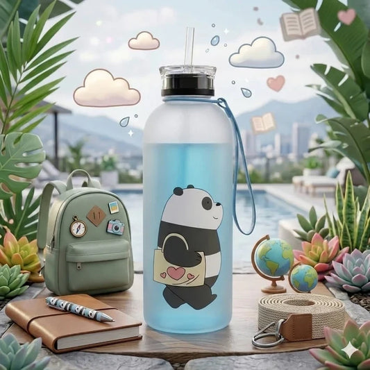 🐼 We Bare Bears Panda Water Hydration Bottle 1000ML | Hydration Bottle
