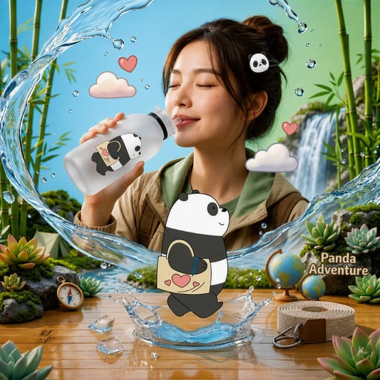 🐼 We Bare Bears Panda Water Hydration Bottle 1000ML | Hydration Bottle