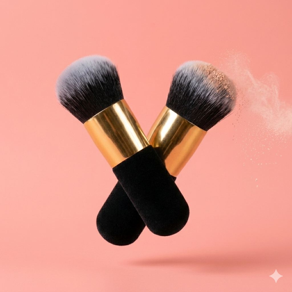 🪄 Chubby Pier Foundation Brush – Flat Makeup Brush
