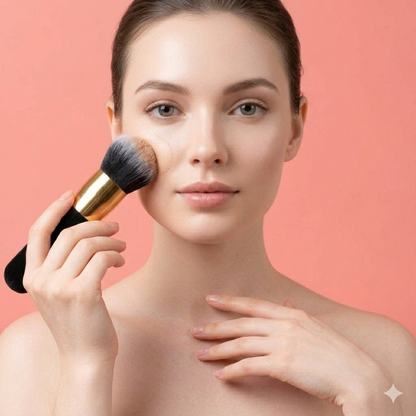 🪄 Chubby Pier Foundation Brush – Flat Makeup Brush