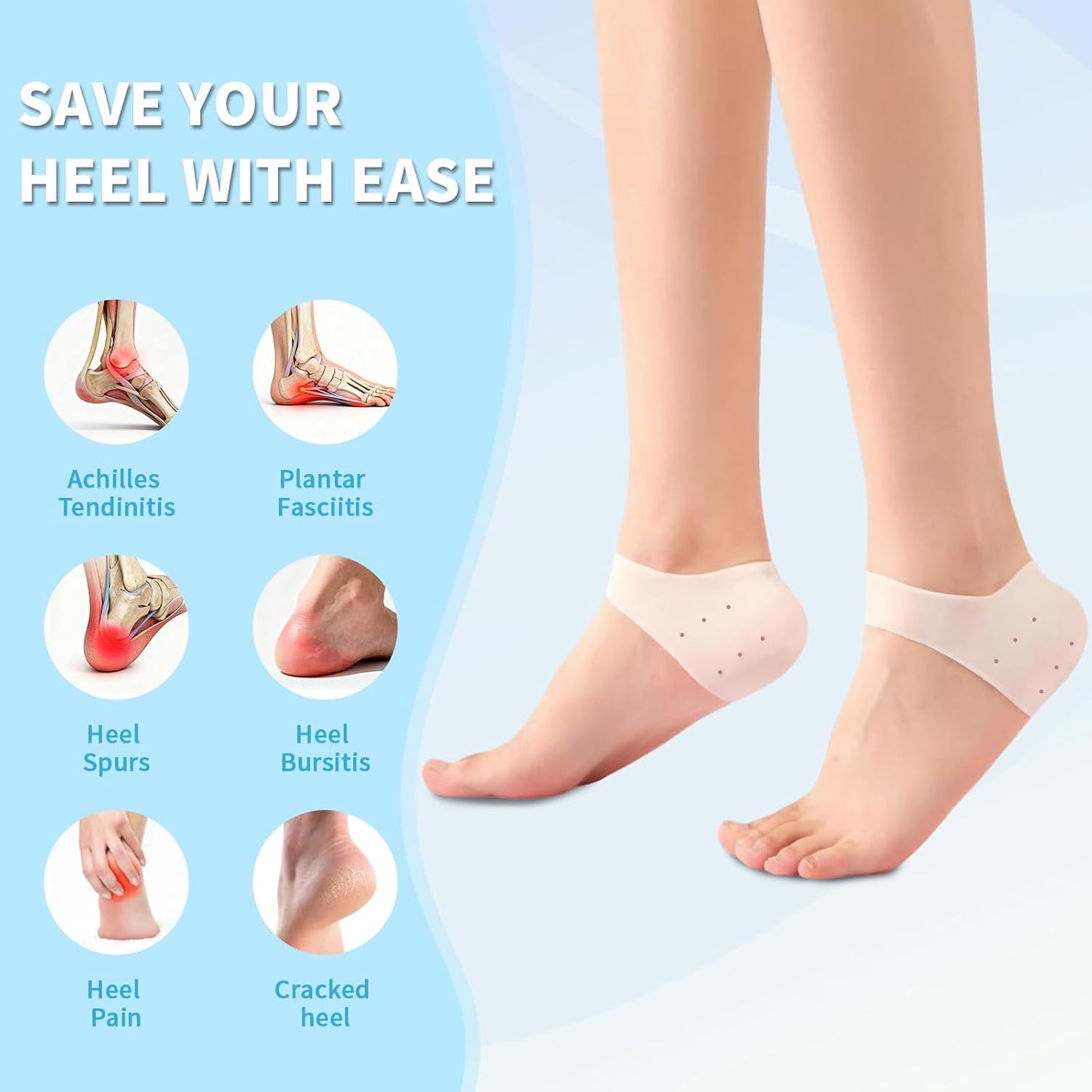 ✨ Premium Silicone Heel Pads – Soft Heel Protection & Comfort