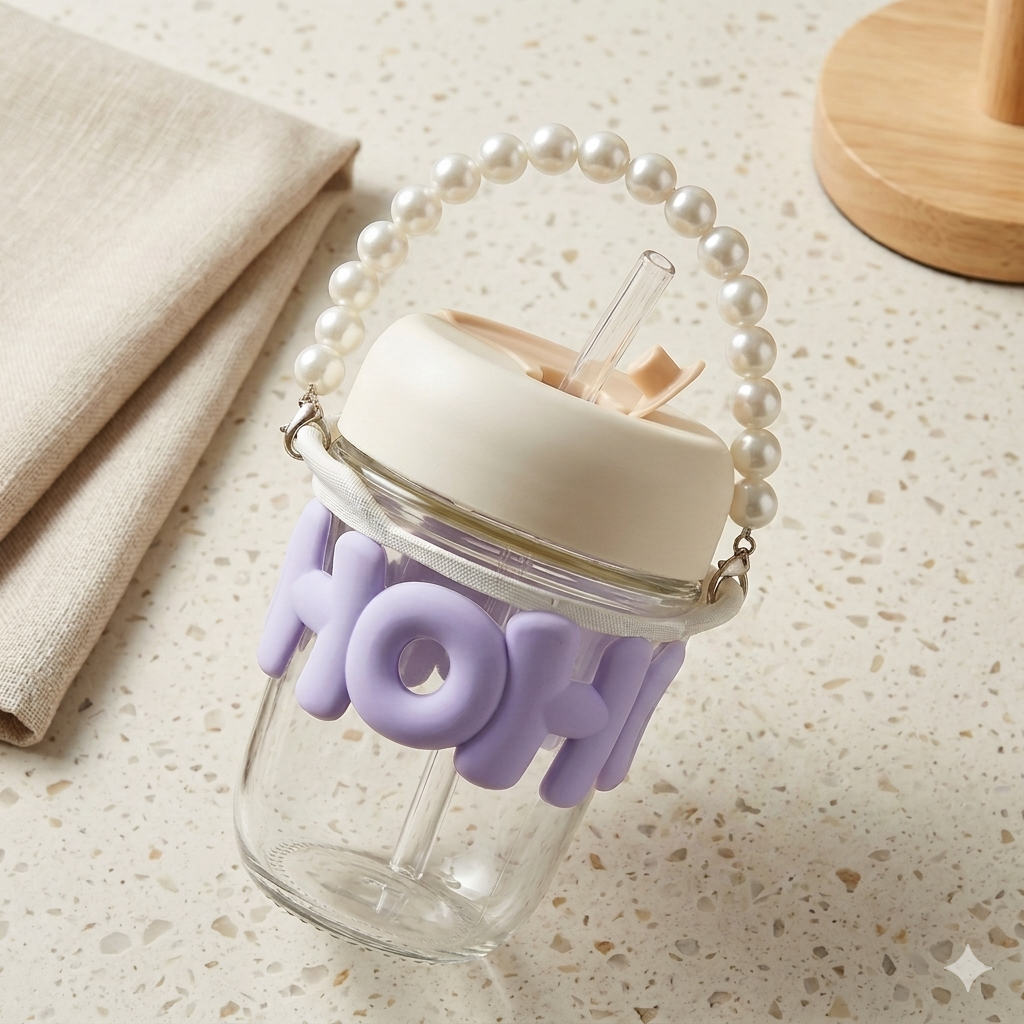 ☕ Insulated Mugs with Pearl Handle ✨
