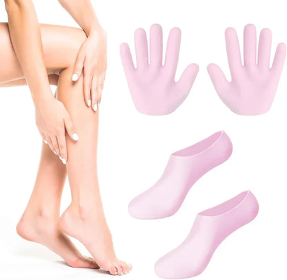 🧦 Premium Silicone Moisturizing Gel Socks – Reusable Heel Repair & Dry Foot Treatment